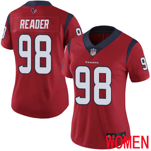 Houston Texans Limited Red Women D J  Reader Alternate Jersey NFL Football #98 Vapor Untouchable